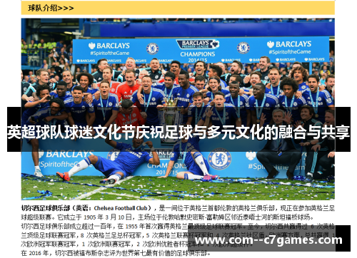 英超球队球迷文化节庆祝足球与多元文化的融合与共享 英超球队球迷文化节庆祝足球与多元文化的融合与共享
